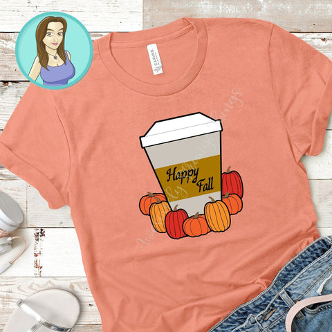 Pumpkin Coffee Fall Monogram SVG SVG Awesomely Strange Designs 