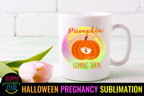 Pumpkin Coming Soon -Halloween Pregnancy Sublimation PNG Sublimation Happy Printables Club 