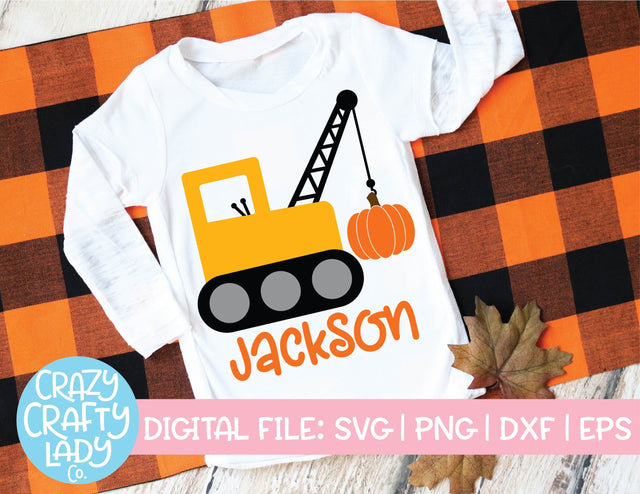Pumpkin Crane | Kid's Fall | Halloween | Thanksgiving SVG Cut File Bundle SVG Crazy Crafty Lady Co. 