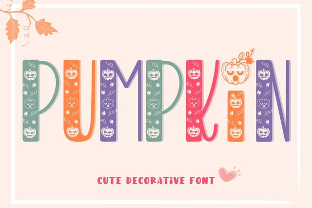 Pumpkin - Cute Deco Font Font AnningArts Design 