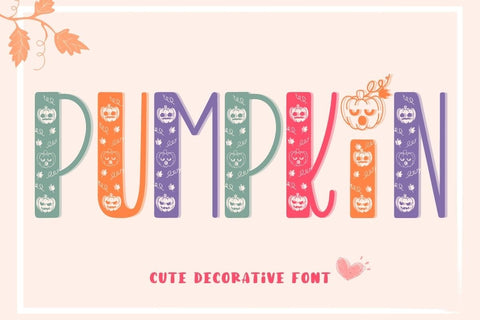 Pumpkin - Cute Deco Font Font AnningArts Design 