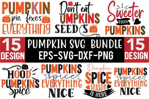Pumpkin Design SVG Bundle SVG CraftingStudio 