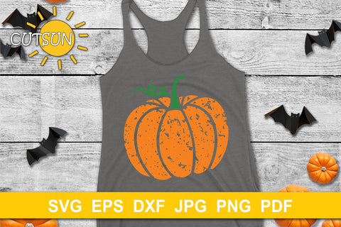 Pumpkin Distressed SVG | Fall distressed SVG | Grunge SVG SVG CutsunSVG 