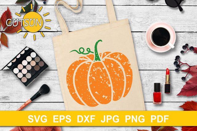 Pumpkin Distressed SVG | Fall distressed SVG | Grunge SVG SVG CutsunSVG 