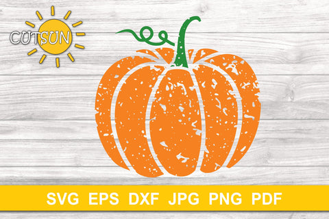 Pumpkin Distressed SVG | Fall distressed SVG | Grunge SVG SVG CutsunSVG 