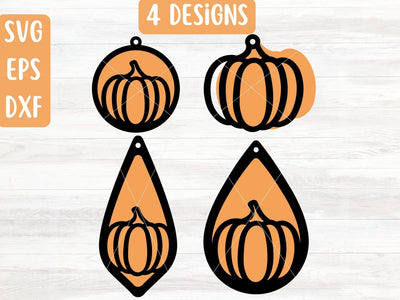 Pumpkin Earring Bundle SVG Files for Cricut, Silhouette or Glowforge SVG Apple Grove Designs 
