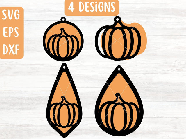 Pumpkin Earring Bundle SVG Files for Cricut, Silhouette or Glowforge SVG Apple Grove Designs 