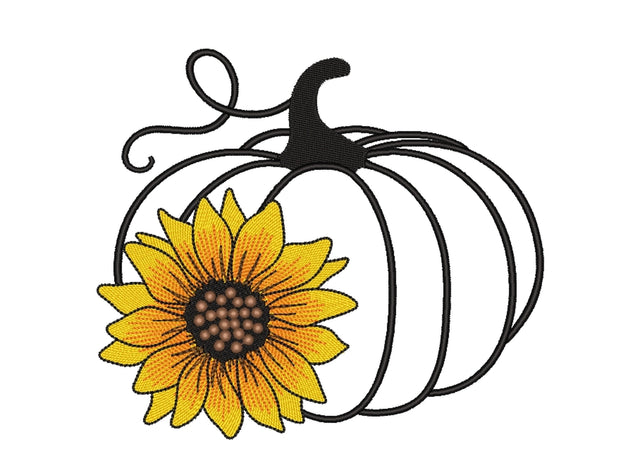 Pumpkin Embroidery Design, 4 sizes, Instant Download Embroidery/Applique DESIGNS Nino Nadaraia 