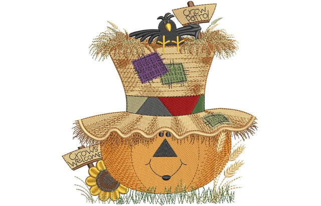 Pumpkin embroidery design, Autumn embroidery, Crow Patrol embroidery design, Embroidery/Applique DESIGNS ArtEMByNatalia 