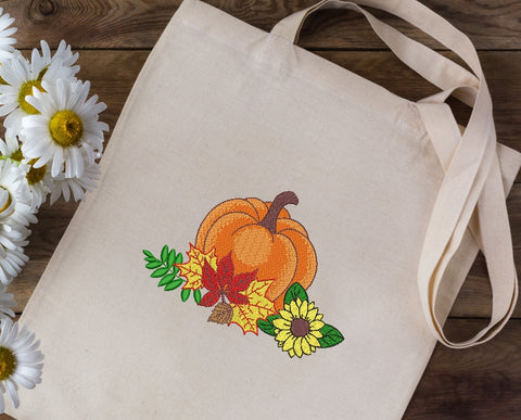 Pumpkin embroidery design, Autumn embroidery, thanksgiving day embroidery design, 4 sizes, instant download. Embroidery/Applique DESIGNS ArtEMByNatalia 