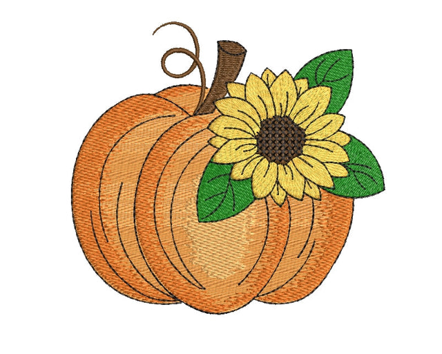 Pumpkin Embroidery Design, Thanksgiving Machine Embroidery ,3 sizes. Embroidery/Applique DESIGNS ArtEMByNatalia 