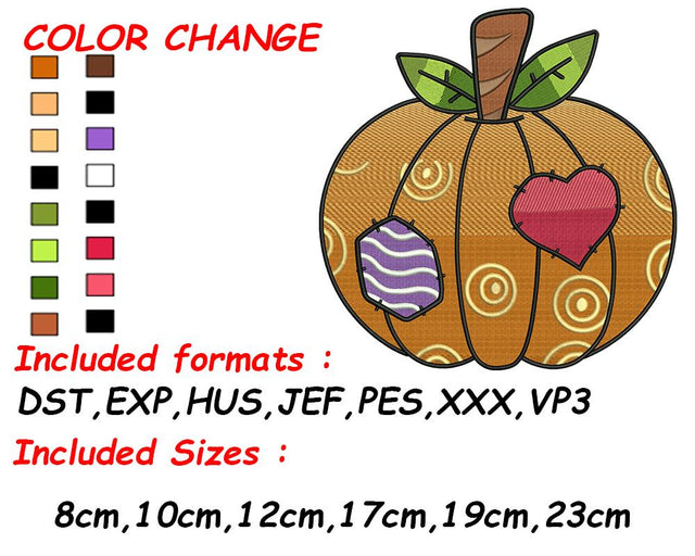 Pumpkin Embroidery, Halloween Embroidery, Fall Embroidery, Thanksgiving Embroidery, Pumpkin Pattern Embroidery/Applique DESIGNS SVG Digital Designer 