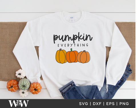 Pumpkin Everything SVG | Farmhouse Fall Sign SVG SVG Wood And Walt 