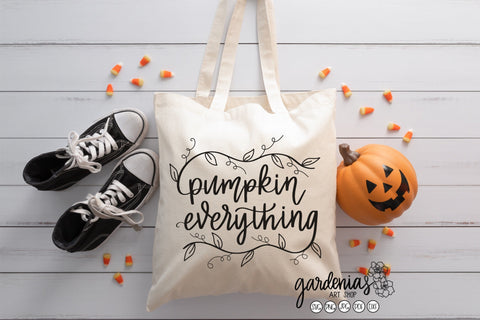 Pumpkin Everything with Vine SVG Gardenias Art Shop 