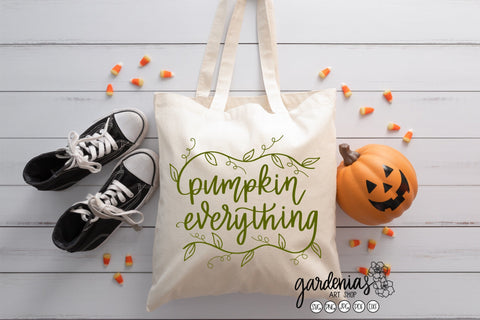 Pumpkin Everything with Vine SVG Gardenias Art Shop 
