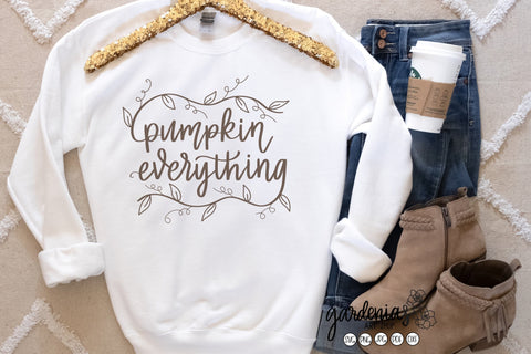 Pumpkin Everything with Vine SVG Gardenias Art Shop 