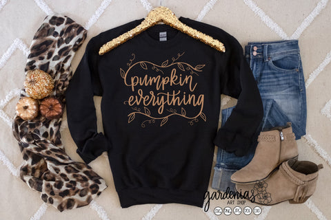 Pumpkin Everything with Vine SVG Gardenias Art Shop 