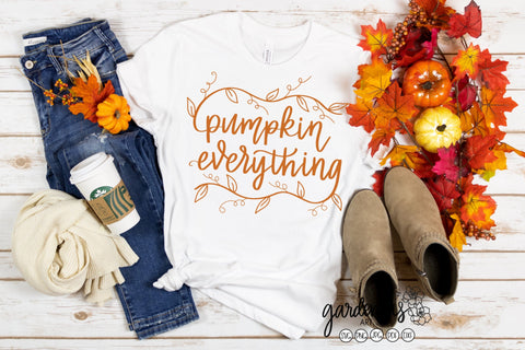 Pumpkin Everything with Vine SVG Gardenias Art Shop 