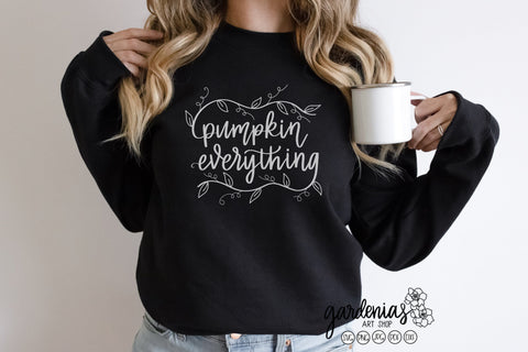 Pumpkin Everything with Vine SVG Gardenias Art Shop 
