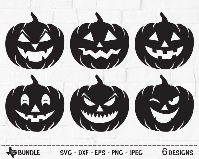 Pumpkin Face Bundle | Halloween SVG SVG Texas Southern Cuts 
