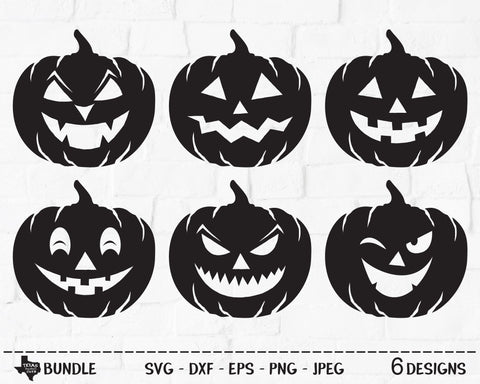 Pumpkin Face Bundle | Halloween SVG SVG Texas Southern Cuts 