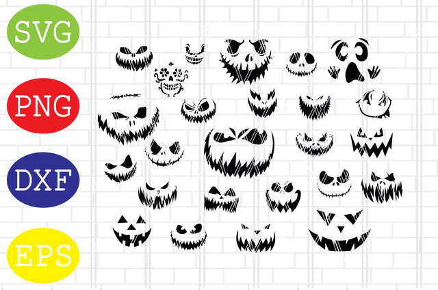 Pumpkin Face Svg, Halloween Svg, Scarecrow Face Svg SVG DigitalSvgFiles 