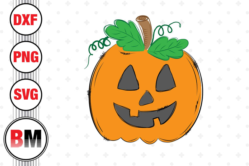 Pumpkin Face SVG, PNG, DXF Files - So Fontsy