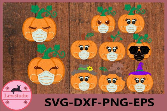 Pumpkin Faces Mask Svg SVG Lerastudio 