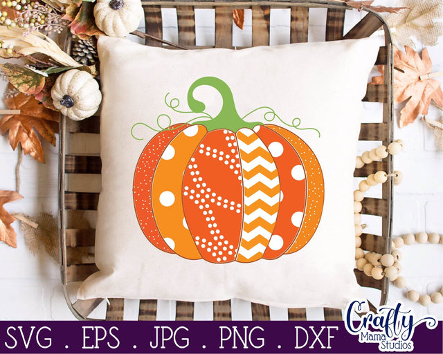 Pumpkin - Fall - Patterned Pumpkin Svg SVG Crafty Mama Studios 