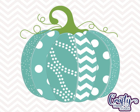 Pumpkin - Fall - Patterned Pumpkin Svg SVG Crafty Mama Studios 