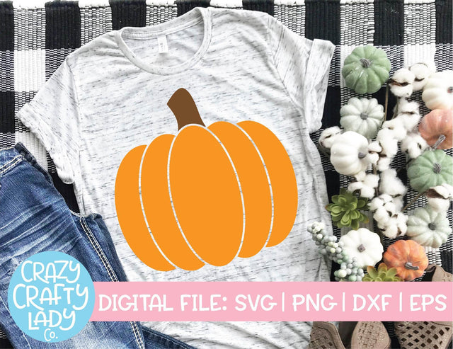 Pumpkin | Fall SVG Cut File SVG Crazy Crafty Lady Co. 
