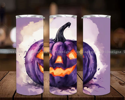 Pumpkin Fall Tumbler Wrap PNG, Halloween Spooky Pumpkin Tumbler PNG, Halloween Sublimation Design Wrap png Sublimation ToriDesigns 