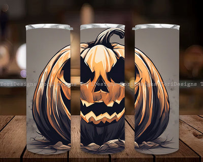 Pumpkin Fall Tumbler Wrap PNG, Halloween Spooky Pumpkin Tumbler PNG, Halloween Sublimation Design Wrap png Sublimation ToriDesigns 
