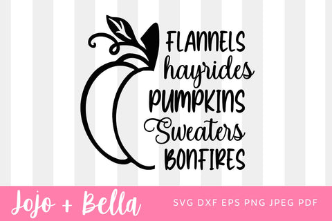 PUMPKIN Flannels Bonfires SVG, Pumpkin Svg, Pumpkin SVG Bundle , Halloween Svg, Fall Svg, Patterned Pumpkin Svg, Svg for Cricut, Silhouette SVG Jojo&Bella 