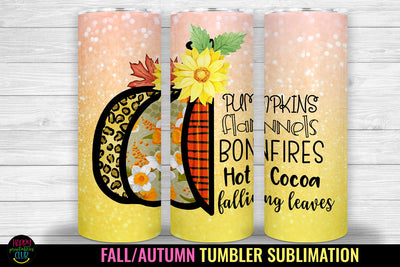 Pumpkin Flannels Tumbler Sublimation Design I Autumn Tumbler Sublimation Happy Printables Club 