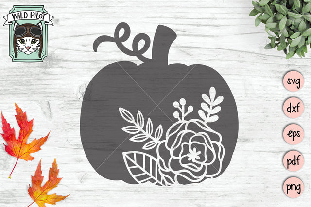Pumpkin Floral SVG Cut File SVG Wild Pilot 