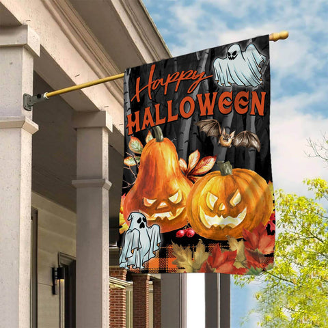 Pumpkin Ghosts Garden Flag - 12x18 Garden Flag Sublimation Design Download PNG File Instant Download Sublimation CaldwellArt 