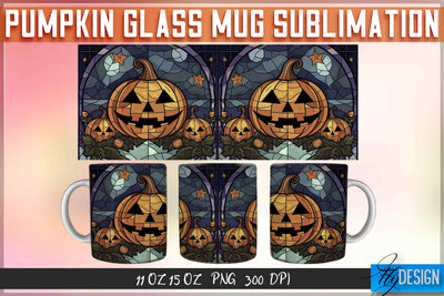 Pumpkin Glass 11 | 15 Oz Mug Sublimation Sublimation Fly Design 