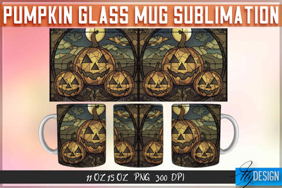 Pumpkin Glass 11 | 15 Oz Mug Sublimation Sublimation Fly Design 