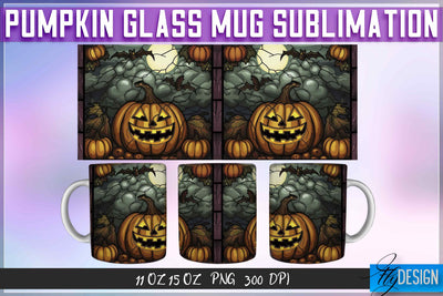 Pumpkin Glass 11 | 15 Oz Mug Sublimation Sublimation Fly Design 