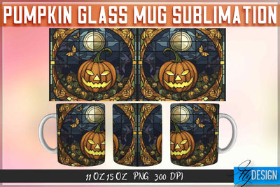 Pumpkin Glass 11 | 15 Oz Mug Sublimation Sublimation Fly Design 