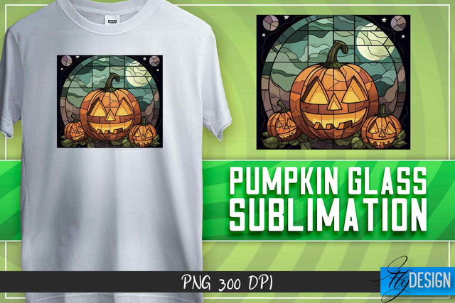 Pumpkin Glass Sublimation|T-Shirt Design Sublimation Fly Design 
