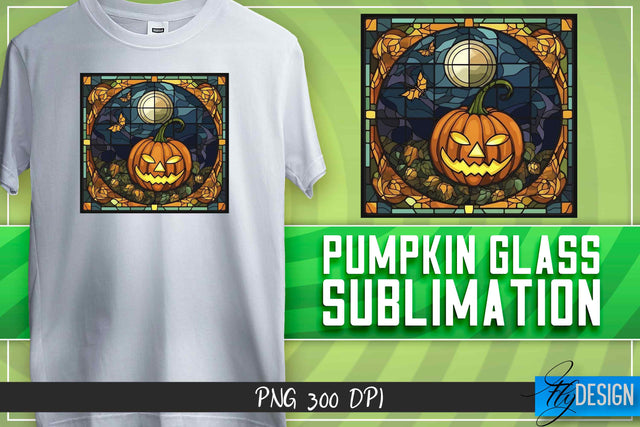 Pumpkin Glass Sublimation|T-Shirt Design Sublimation Fly Design 