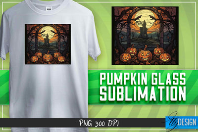 Pumpkin Glass Sublimation|T-Shirt Design Sublimation Fly Design 