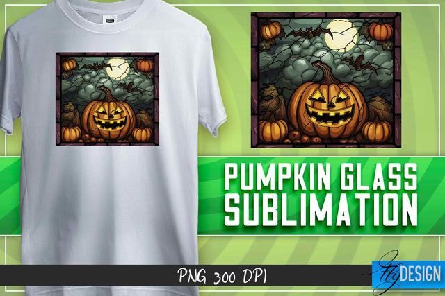 Pumpkin Glass Sublimation|T-Shirt Design Sublimation Fly Design 
