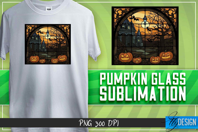 Pumpkin Glass Sublimation|T-Shirt Design Sublimation Fly Design 