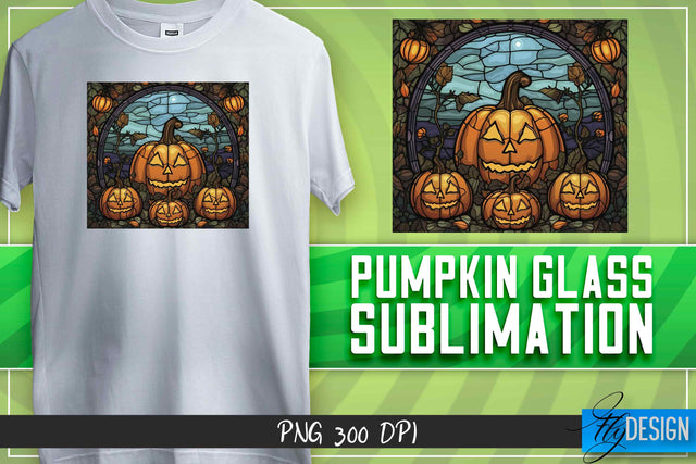Pumpkin Glass Sublimation|T-Shirt Design Sublimation Fly Design 