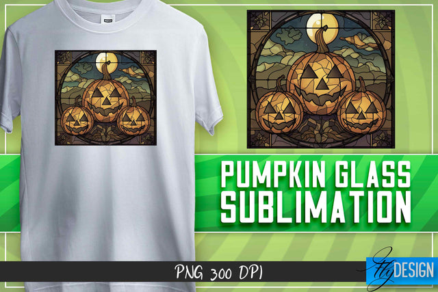 Pumpkin Glass Sublimation|T-Shirt Design Sublimation Fly Design 