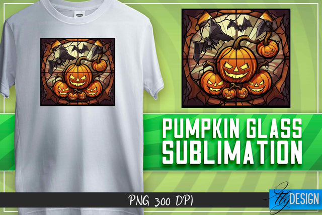 Pumpkin Glass Sublimation|T-Shirt Design Sublimation Fly Design 