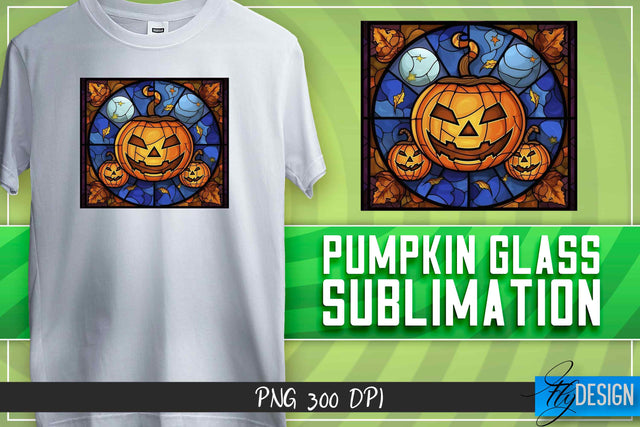 Pumpkin Glass Sublimation|T-Shirt Design Sublimation Fly Design 